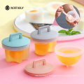 4 Pcs/Set Cute Egg Boiler Plastic Poacher Set Kitchen  Cooker Tools Egg Mold Form With Lid Brush Pancake Maker